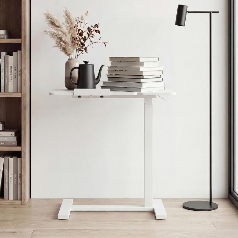 Overbed Bedside Table Adjustable with Wheels