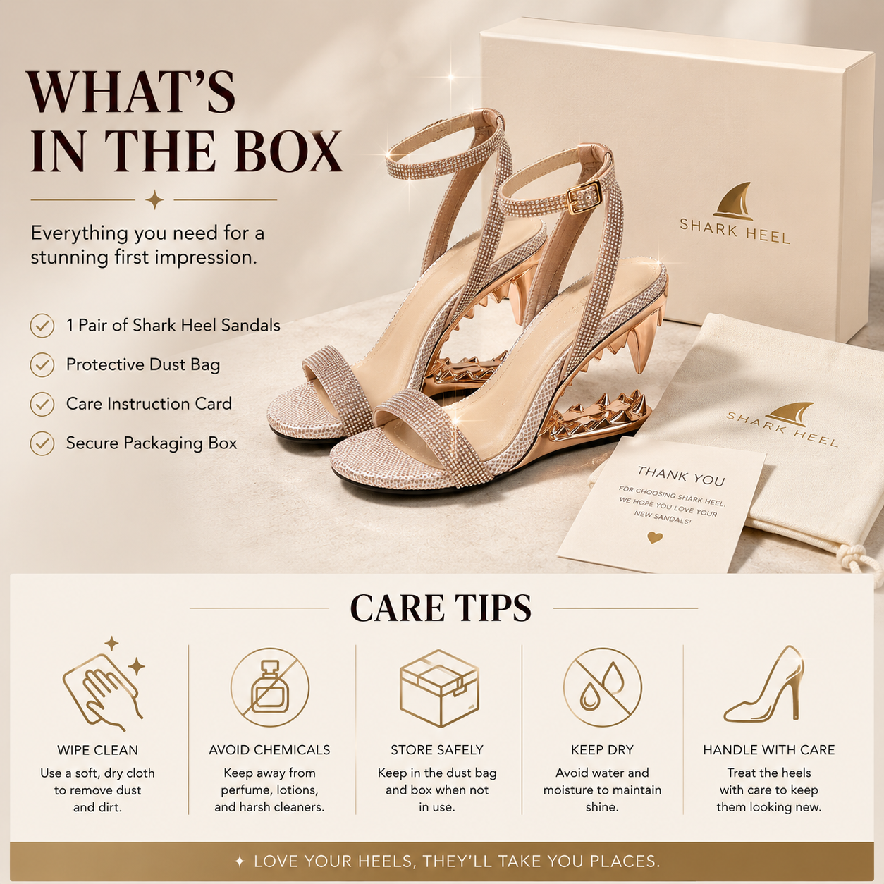 Women’s Rhinestone Shark Wedge Heel Sandals Fashion Platform Shoes