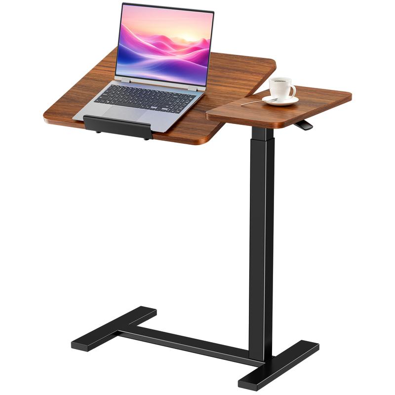 Overbed Bedside Table Adjustable with Wheels